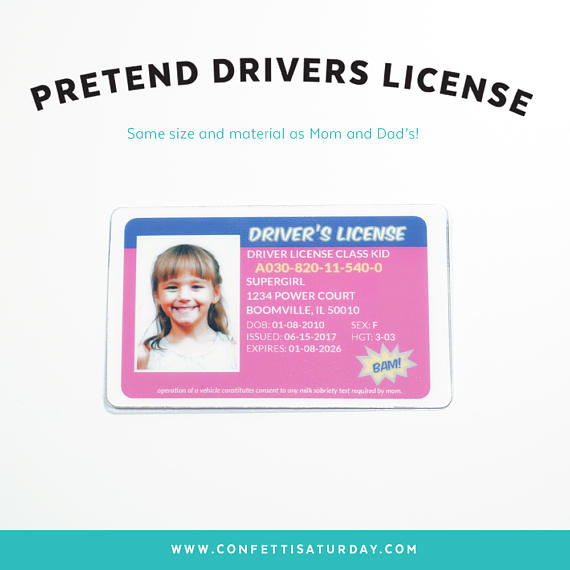 free printable pretend driver